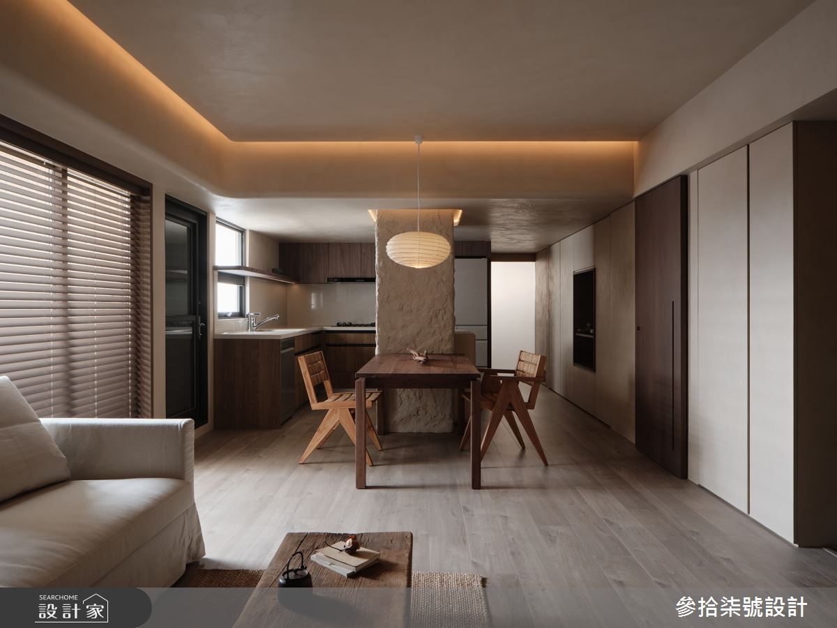 30坪老屋(31~40年)＿侘寂風客廳餐廳廚房案例圖片＿參拾柒號設計＿參拾柒號_51之14