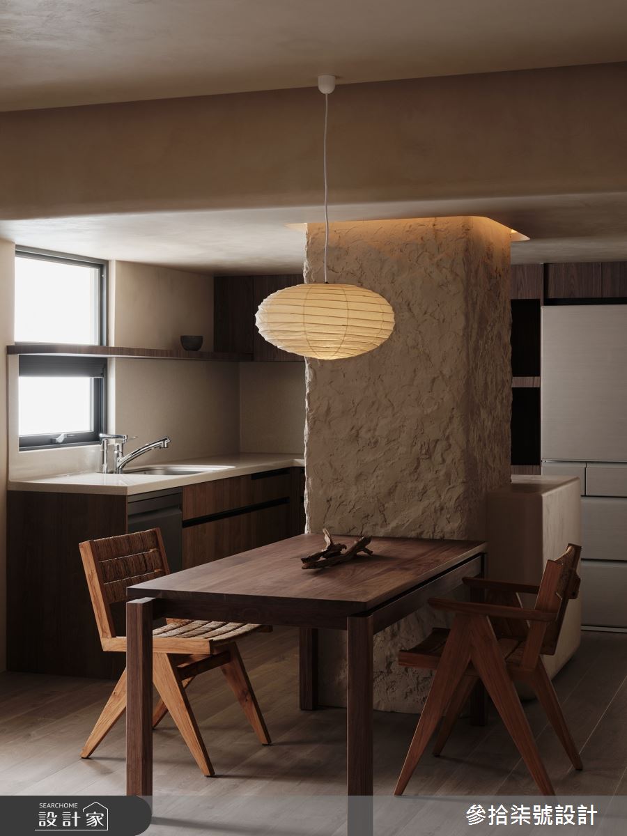 30坪老屋(31~40年)＿侘寂風餐廳廚房中島案例圖片＿參拾柒號設計＿參拾柒號_51之15