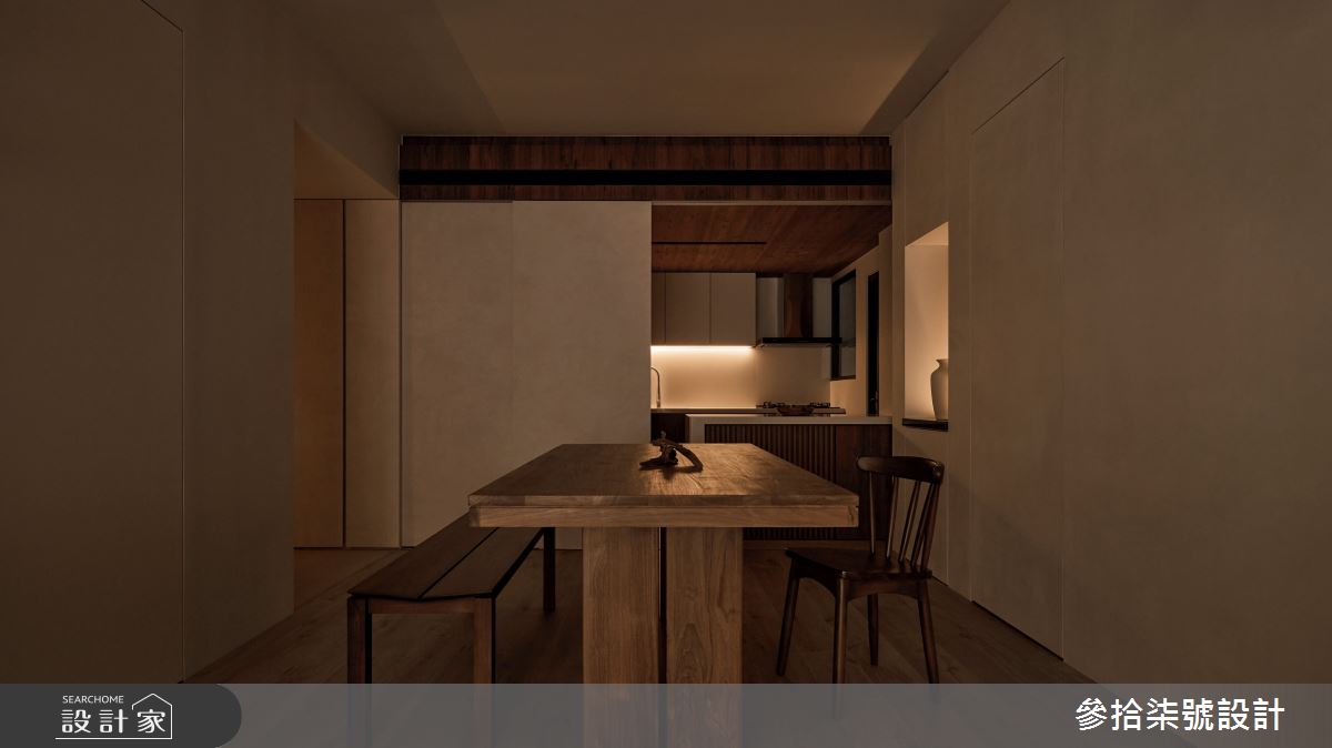 30坪老屋(41~50年)＿侘寂風餐廳廚房中島案例圖片＿參拾柒號設計＿參拾柒號_53之11
