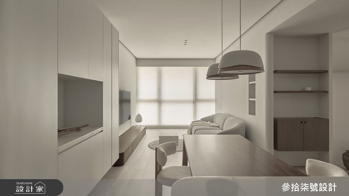 23坪新成屋(5年以下)＿簡約風客廳餐廳中島案例圖片＿參拾柒號設計＿參拾柒號_54之22