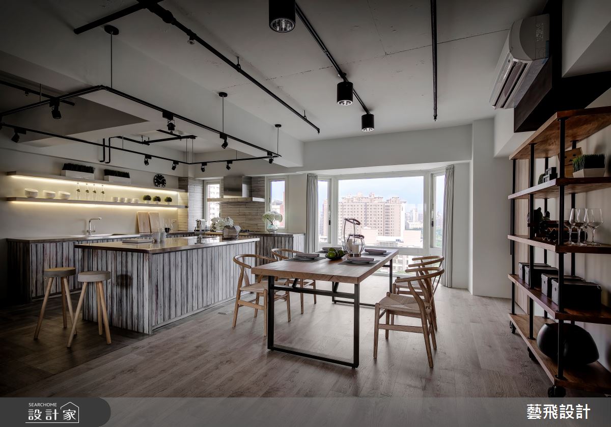 84坪老屋(16~30年)＿工業風餐廳廚房中島案例圖片＿藝飛室內設計有限公司＿藝飛_08之6