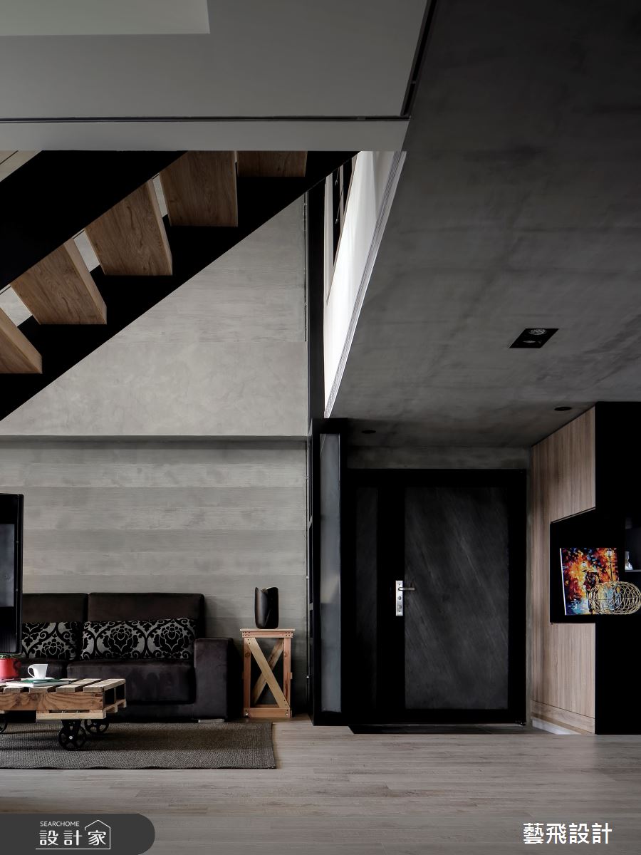 84坪老屋(16~30年)＿工業風玄關客廳樓梯案例圖片＿藝飛室內設計有限公司＿藝飛_08之4