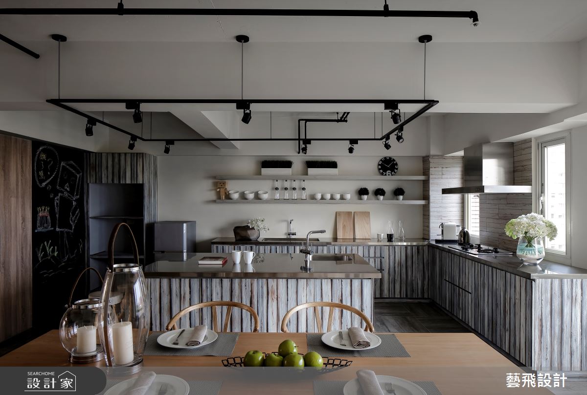 84坪老屋(16~30年)＿工業風餐廳廚房中島案例圖片＿藝飛室內設計有限公司＿藝飛_08之7