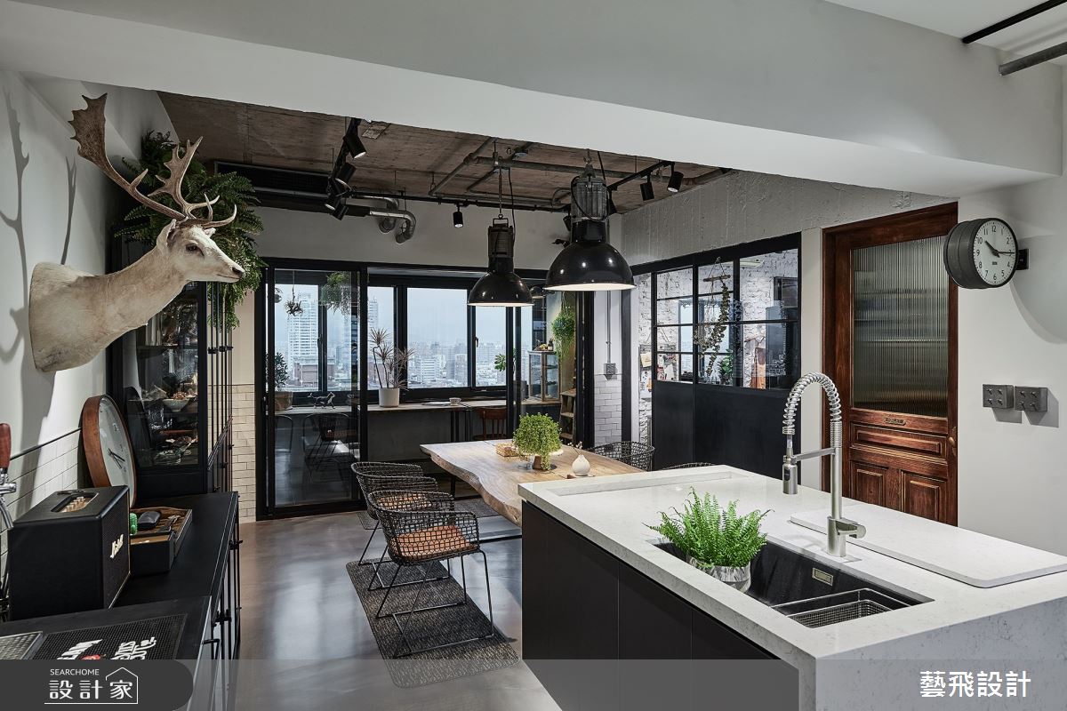 73坪老屋(16~30年)＿工業風餐廳中島案例圖片＿藝飛室內設計有限公司＿藝飛_14之15