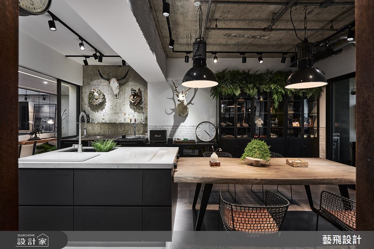 73坪老屋(16~30年)＿工業風餐廳中島案例圖片＿藝飛室內設計有限公司＿藝飛_14之16