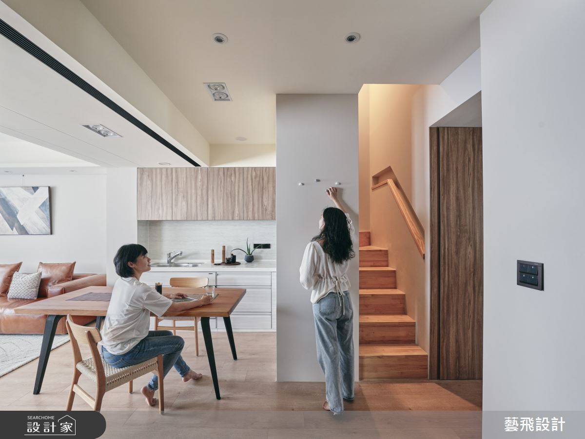 45坪老屋(41~50年)＿北歐風客廳餐廳樓梯案例圖片＿藝飛室內設計有限公司＿藝飛_23之4