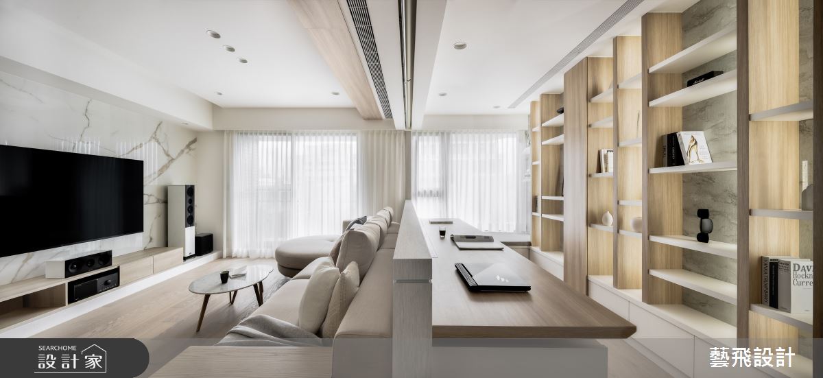 35坪新成屋(5年以下)＿簡約風客廳書房工作區案例圖片＿藝飛室內設計有限公司＿藝飛_30之3