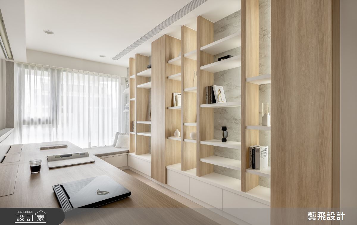 35坪新成屋(5年以下)＿簡約風書房工作區臥榻案例圖片＿藝飛室內設計有限公司＿藝飛_30之4