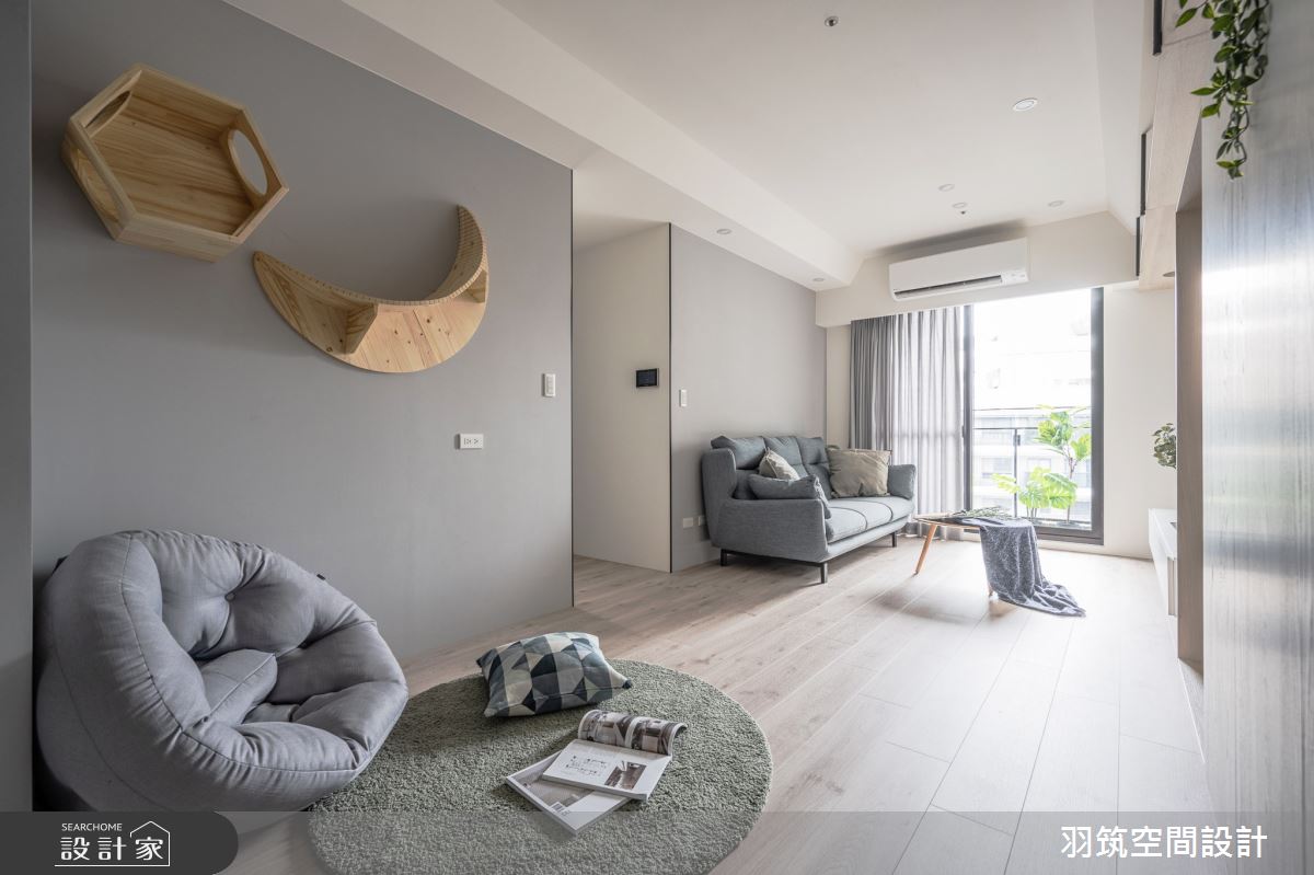 20坪中古屋(5~15年)＿北歐風客廳案例圖片＿羽筑空間設計＿羽筑_01仁發富悅之3