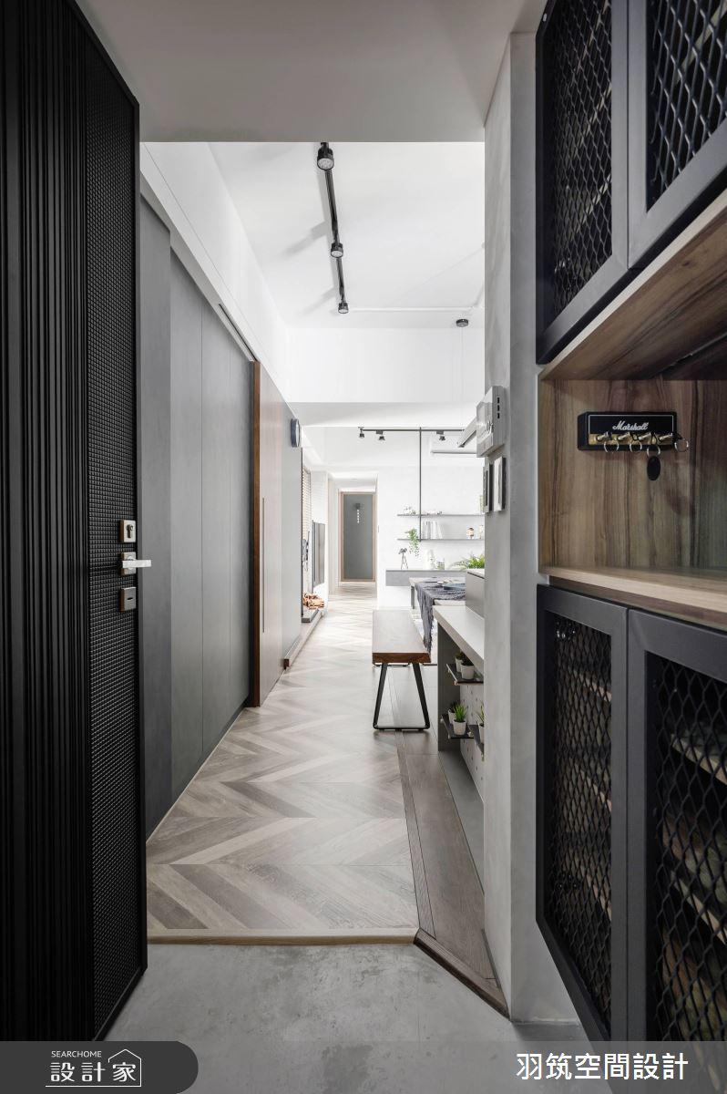18坪新成屋(5年以下)＿工業風玄關案例圖片＿羽筑空間設計＿羽筑_05椰林覓之2
