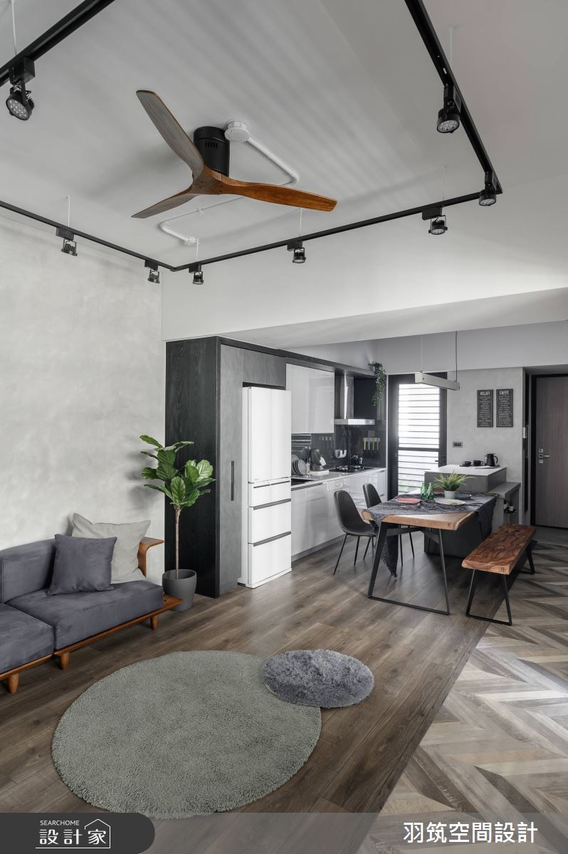 18坪新成屋(5年以下)＿工業風客廳餐廳廚房案例圖片＿羽筑空間設計＿羽筑_05椰林覓之8