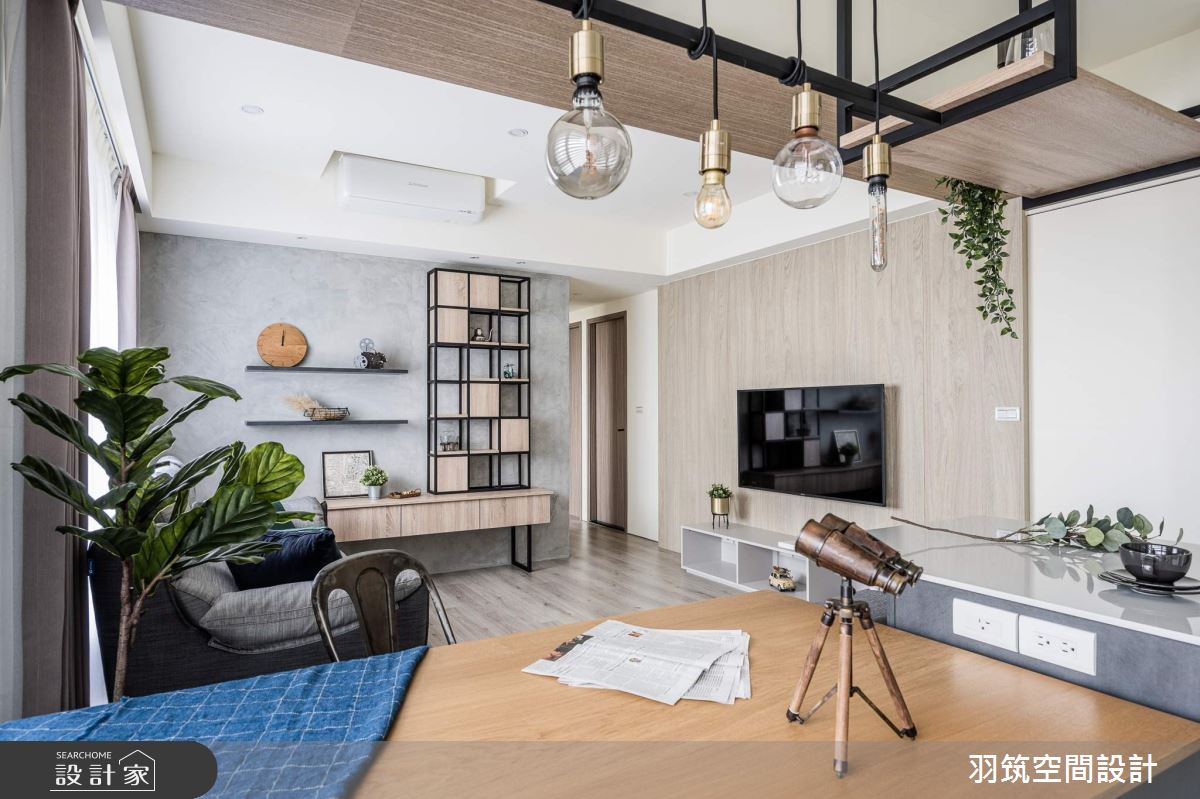20坪新成屋(5年以下)＿現代風客廳餐廳案例圖片＿羽筑空間設計＿羽筑_06鴻柏織光之4