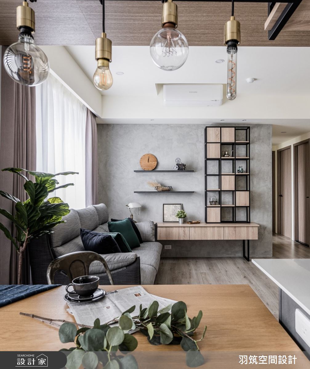 20坪新成屋(5年以下)＿現代風客廳案例圖片＿羽筑空間設計＿羽筑_06鴻柏織光之7