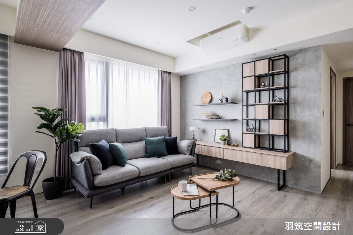 20坪新成屋(5年以下)＿現代風客廳案例圖片＿羽筑空間設計＿羽筑_06鴻柏織光之8