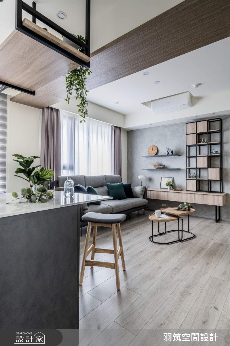 20坪新成屋(5年以下)＿現代風客廳吧檯案例圖片＿羽筑空間設計＿羽筑_06鴻柏織光之9