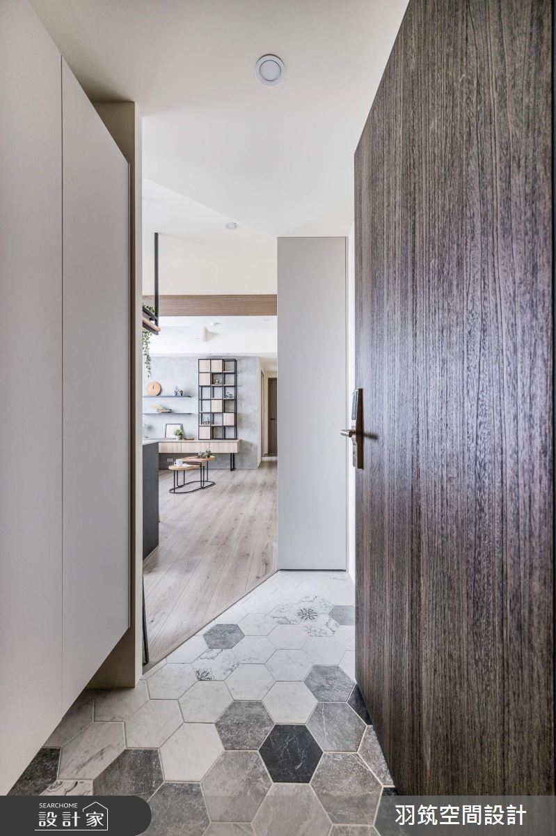 20坪新成屋(5年以下)＿現代風玄關案例圖片＿羽筑空間設計＿羽筑_06鴻柏織光之11