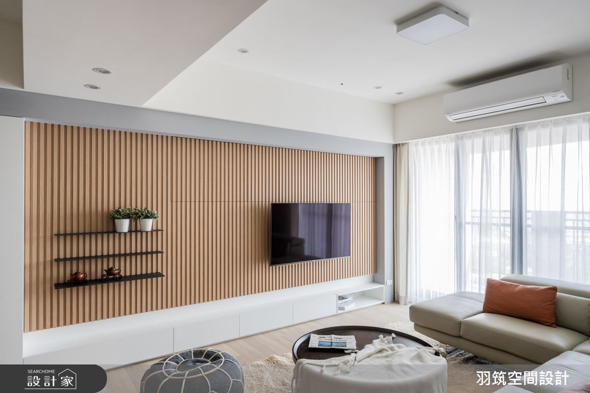 35坪新成屋(5年以下)＿混搭風客廳案例圖片＿羽筑空間設計＿羽筑_07時光織錦之1