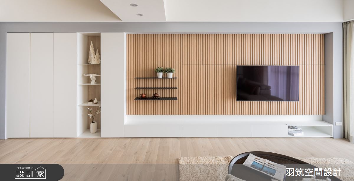 35坪新成屋(5年以下)＿混搭風客廳案例圖片＿羽筑空間設計＿羽筑_07時光織錦之3