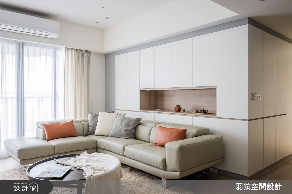 35坪新成屋(5年以下)＿混搭風客廳案例圖片＿羽筑空間設計＿羽筑_07時光織錦之6