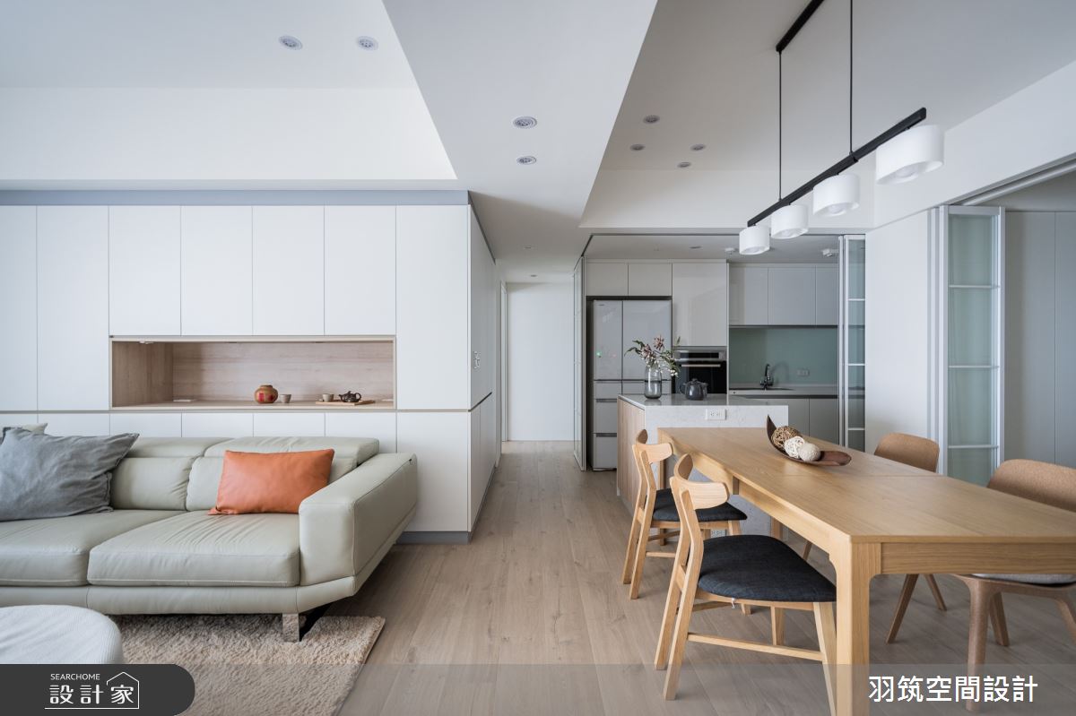 35坪新成屋(5年以下)＿混搭風客廳餐廳案例圖片＿羽筑空間設計＿羽筑_07時光織錦之8