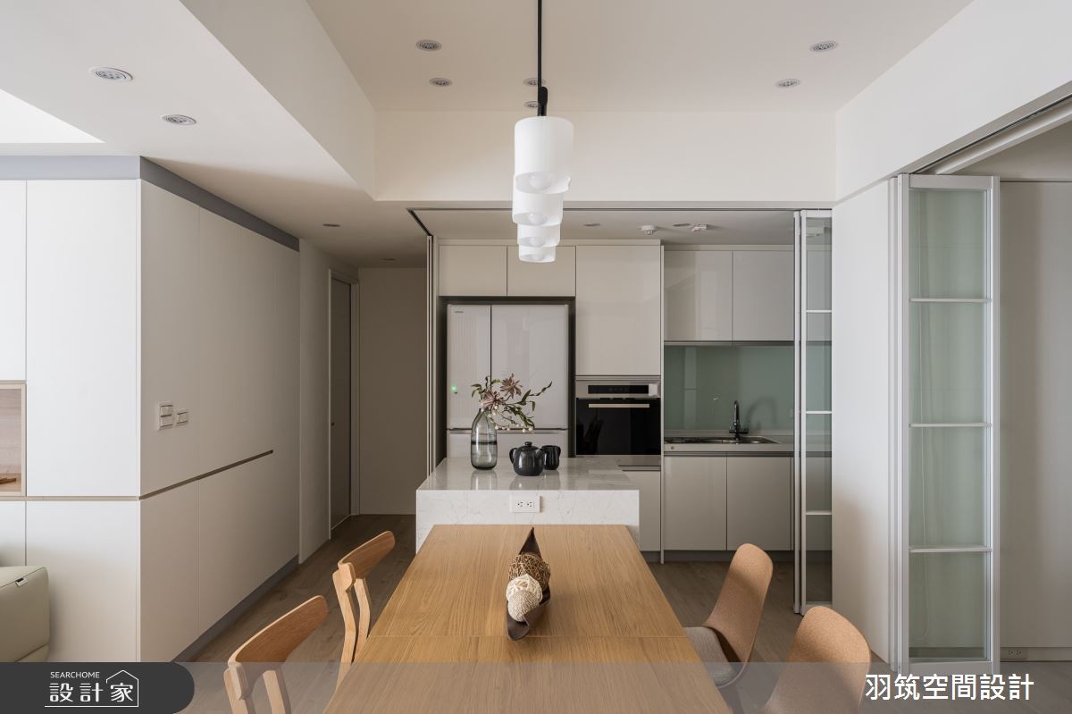 35坪新成屋(5年以下)＿混搭風餐廳廚房案例圖片＿羽筑空間設計＿羽筑_07時光織錦之11