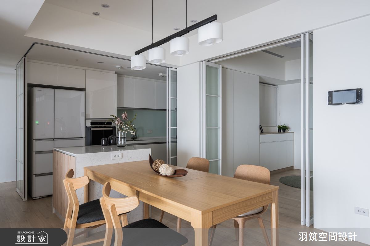 35坪新成屋(5年以下)＿混搭風客廳餐廳案例圖片＿羽筑空間設計＿羽筑_07時光織錦之12