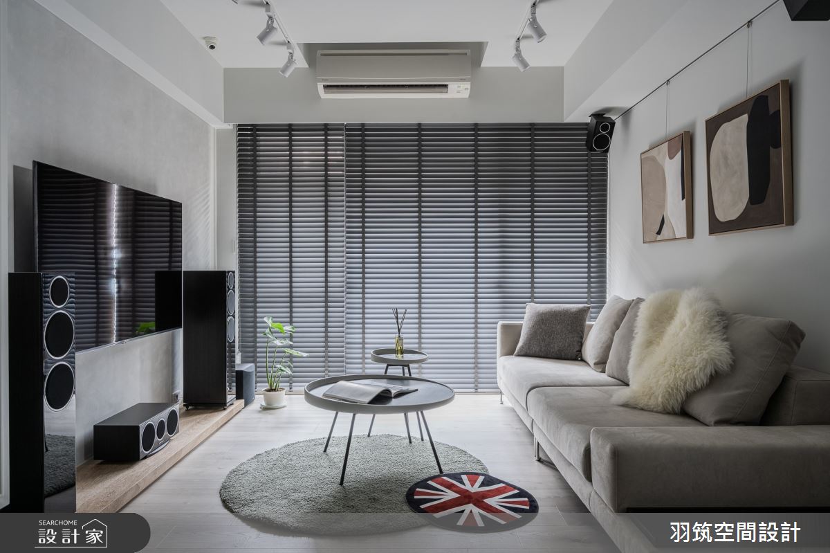 18坪新成屋(5年以下)＿混搭風客廳案例圖片＿羽筑空間設計＿羽筑_08富宇君天下之2