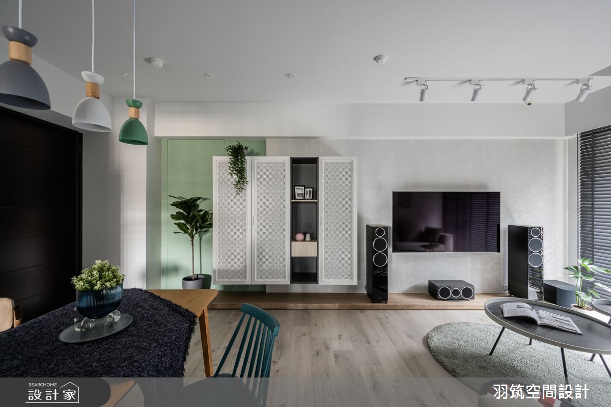 18坪新成屋(5年以下)＿混搭風客廳餐廳案例圖片＿羽筑空間設計＿羽筑_08富宇君天下之4
