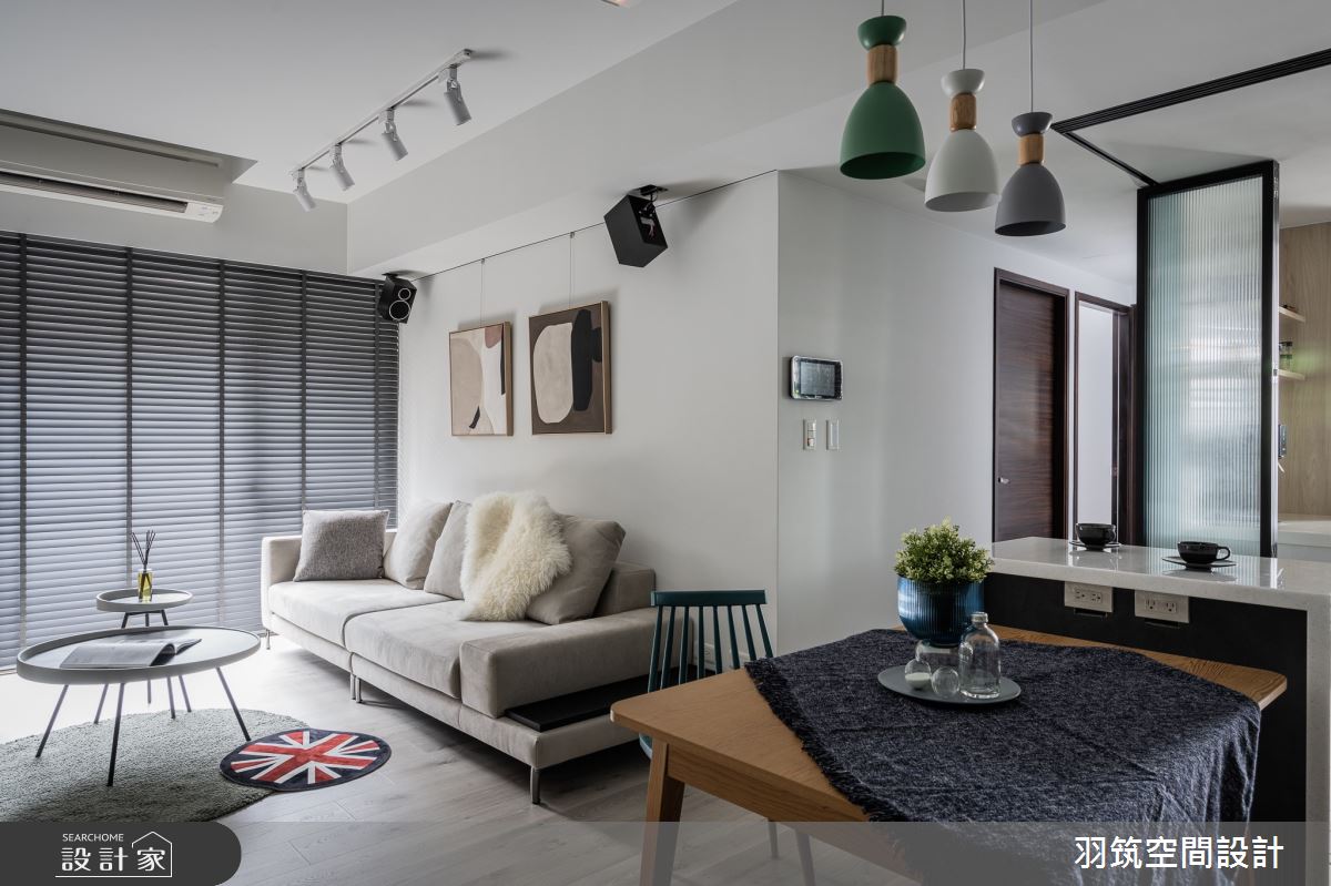18坪新成屋(5年以下)＿混搭風客廳餐廳案例圖片＿羽筑空間設計＿羽筑_08富宇君天下之5