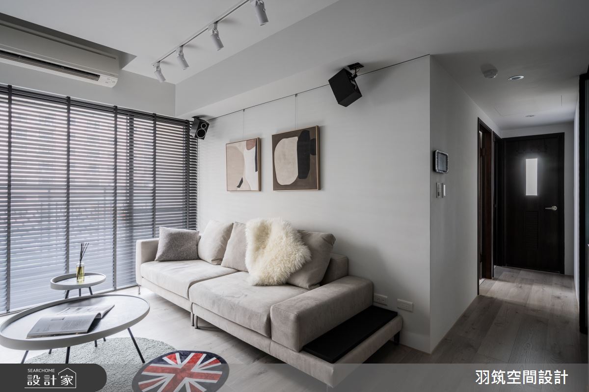 18坪新成屋(5年以下)＿混搭風客廳走廊案例圖片＿羽筑空間設計＿羽筑_08富宇君天下之9