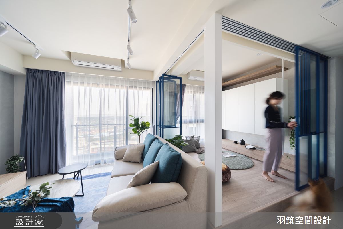 23坪新成屋(5年以下)＿混搭風客廳多功能室案例圖片＿羽筑空間設計＿羽筑_09雙學院之4