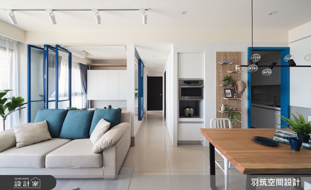 23坪新成屋(5年以下)＿混搭風客廳餐廳案例圖片＿羽筑空間設計＿羽筑_09雙學院之7