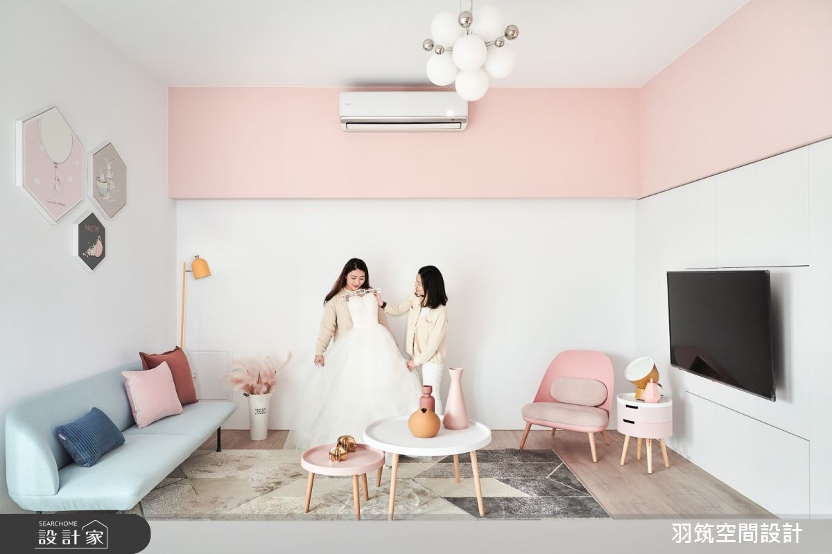 28坪新成屋(5年以下)＿北歐風客廳案例圖片＿羽筑空間設計＿羽筑_10涵景樓之12