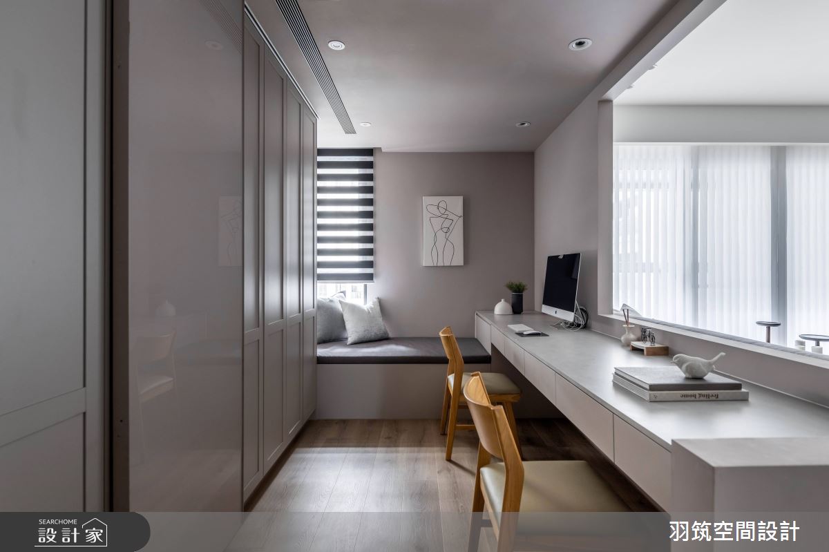43坪新成屋(5年以下)＿混搭風工作區臥榻案例圖片＿羽筑空間設計＿羽筑_13長虹天際之7