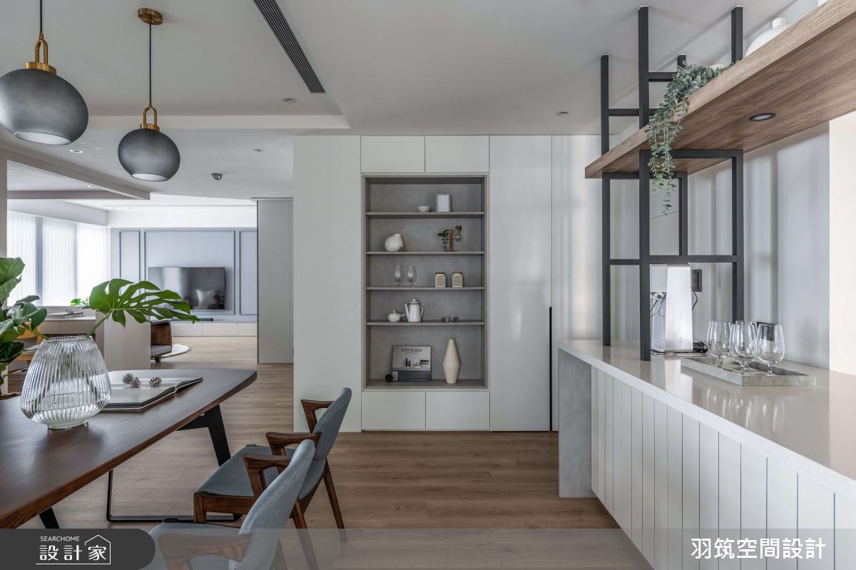 43坪新成屋(5年以下)＿混搭風餐廳吧檯中島案例圖片＿羽筑空間設計＿羽筑_13長虹天際之13