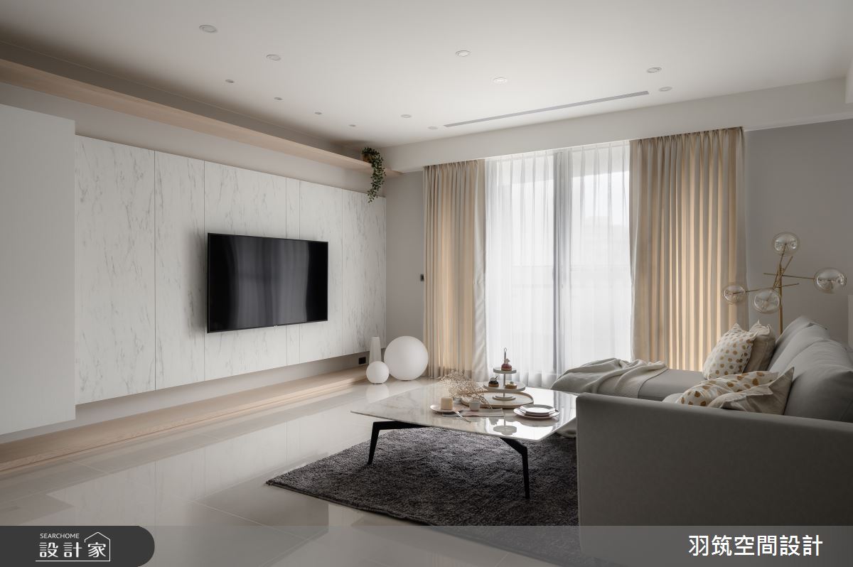 44坪新成屋(5年以下)＿北歐風客廳案例圖片＿羽筑空間設計＿羽筑_15坤山靜境之3