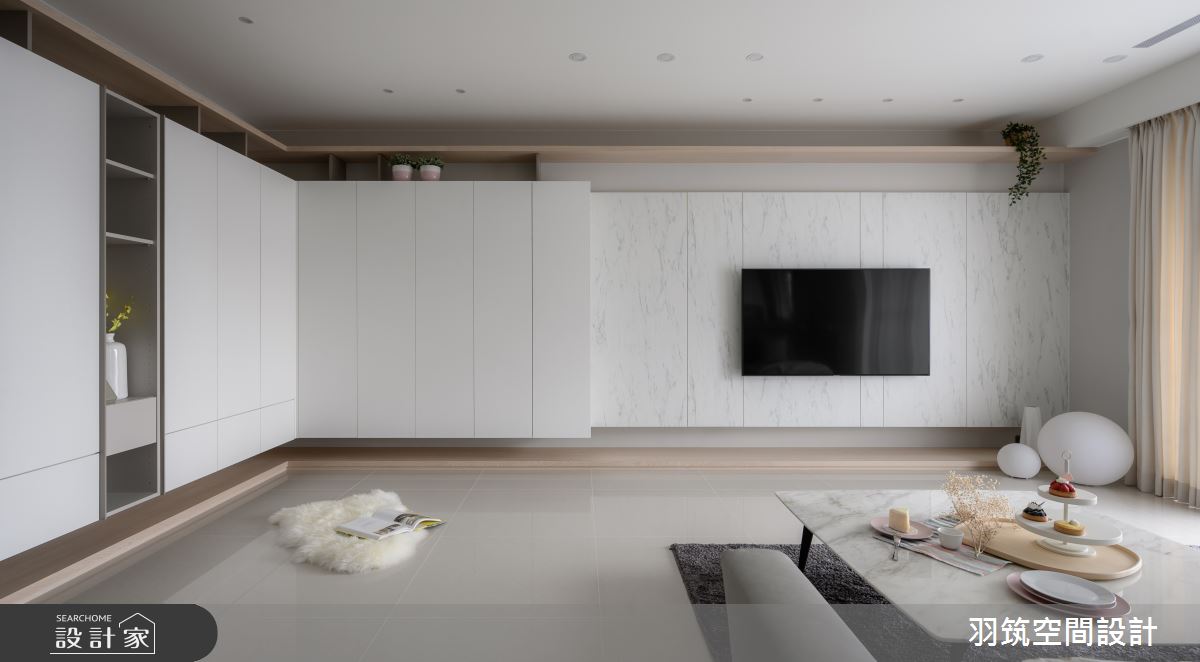 44坪新成屋(5年以下)＿北歐風客廳案例圖片＿羽筑空間設計＿羽筑_15坤山靜境之4