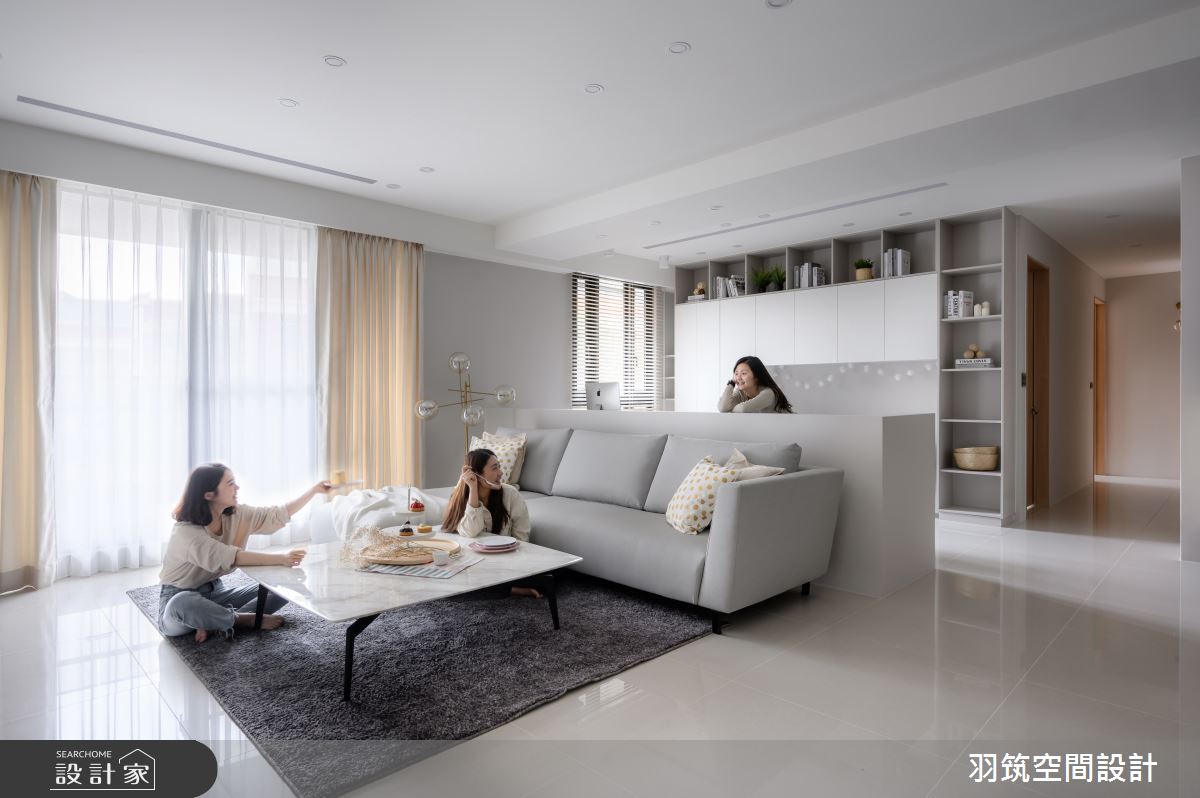 44坪新成屋(5年以下)＿北歐風客廳案例圖片＿羽筑空間設計＿羽筑_15坤山靜境之5