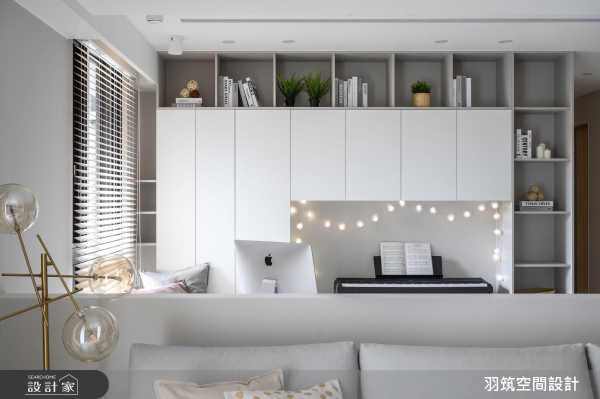 44坪新成屋(5年以下)＿北歐風客廳工作區案例圖片＿羽筑空間設計＿羽筑_15坤山靜境之6