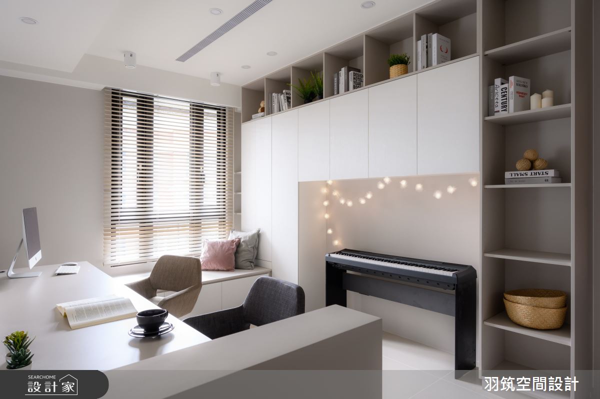 44坪新成屋(5年以下)＿北歐風工作區臥榻案例圖片＿羽筑空間設計＿羽筑_15坤山靜境之7