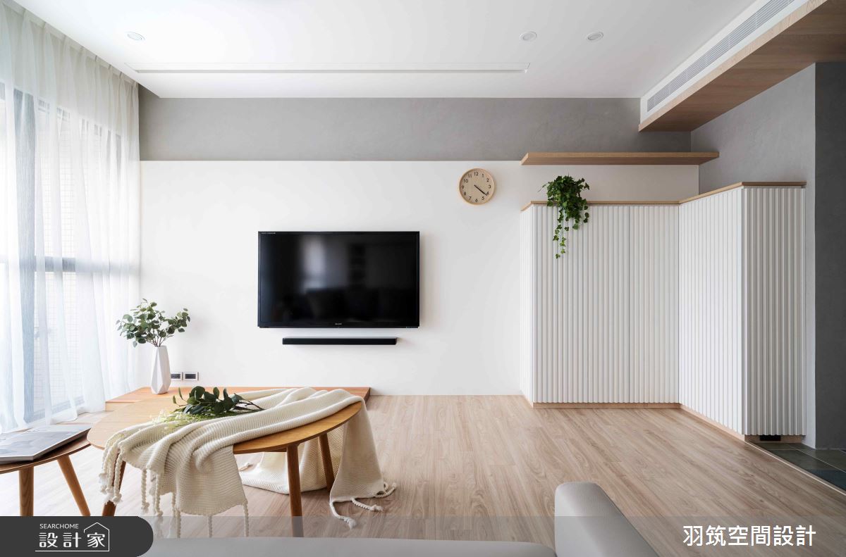 31坪新成屋(5年以下)＿日式無印風客廳案例圖片＿羽筑空間設計＿羽筑_16冠德天御之8