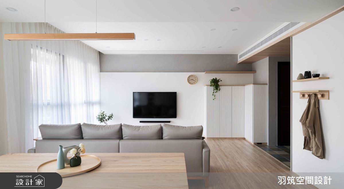 31坪新成屋(5年以下)＿日式無印風玄關客廳餐廳案例圖片＿羽筑空間設計＿羽筑_16冠德天御之10