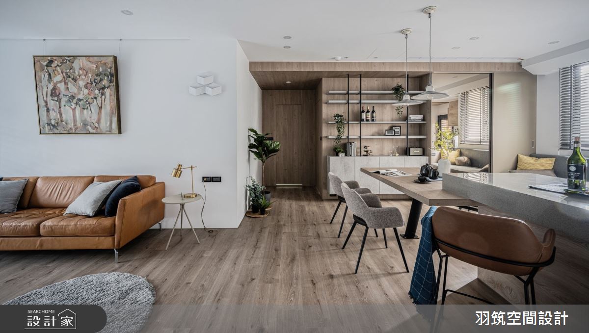 25坪新成屋(5年以下)＿現代風客廳餐廳吧檯中島案例圖片＿羽筑空間設計＿羽筑_17瑞御首席之3