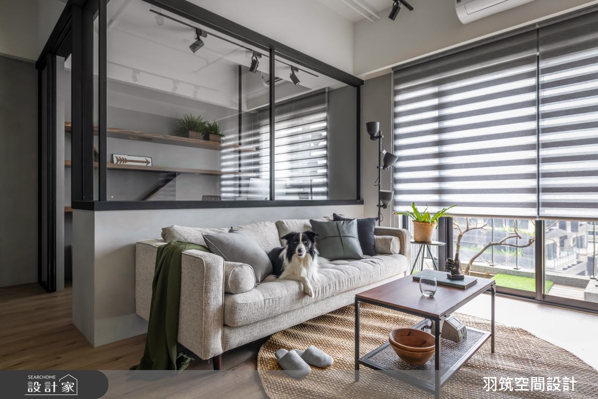 25坪新成屋(5年以下)＿工業風客廳案例圖片＿羽筑空間設計＿羽筑_18竹風最美之6