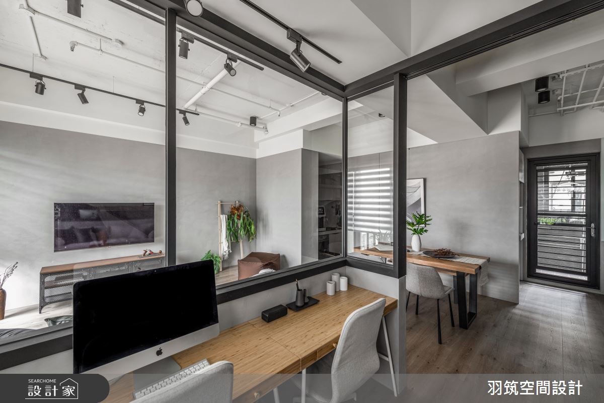 25坪新成屋(5年以下)＿工業風書房工作區案例圖片＿羽筑空間設計＿羽筑_18竹風最美之13