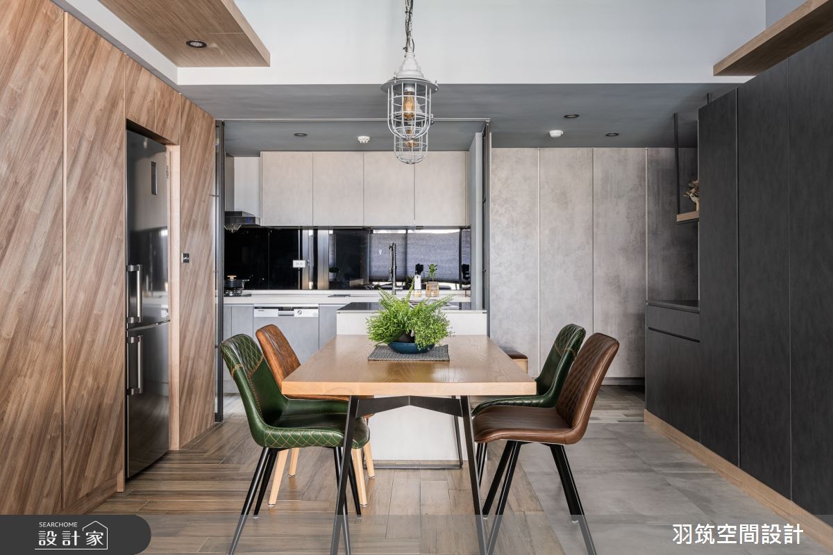 29坪新成屋(5年以下)＿工業風餐廳廚房案例圖片＿羽筑空間設計＿羽筑_1911號公園之5