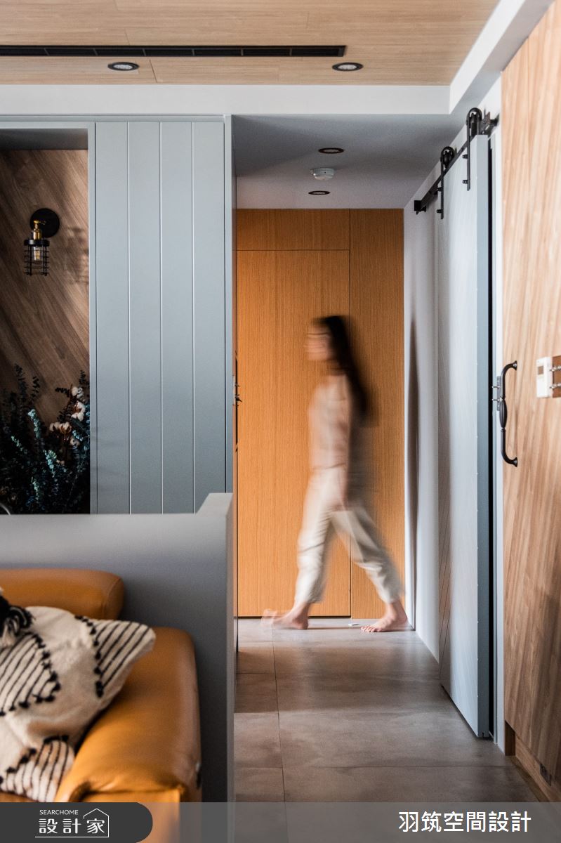 29坪新成屋(5年以下)＿工業風走廊案例圖片＿羽筑空間設計＿羽筑_1911號公園之15