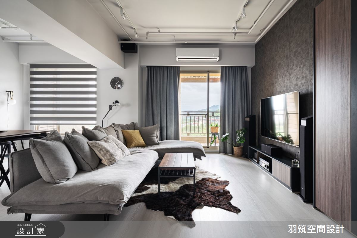 35坪中古屋(5~15年)＿混搭風客廳案例圖片＿羽筑空間設計＿羽筑_24台北人社區之3