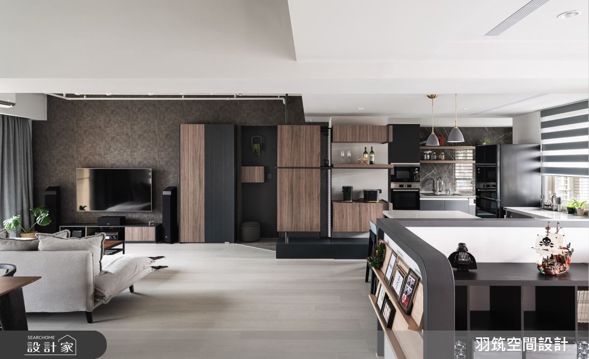 35坪中古屋(5~15年)＿混搭風客廳案例圖片＿羽筑空間設計＿羽筑_24台北人社區之12