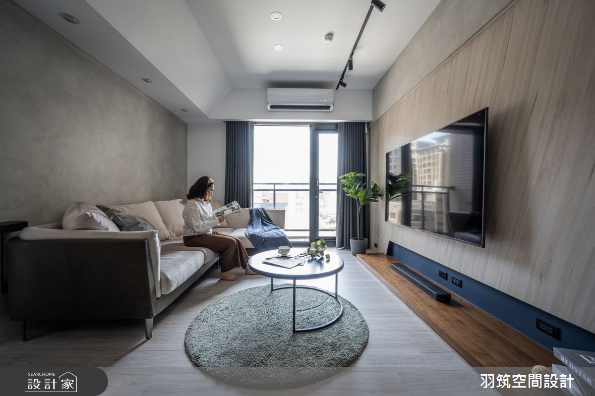 16坪新成屋(5年以下)＿混搭風客廳案例圖片＿羽筑空間設計＿羽筑_25椰林賞之5